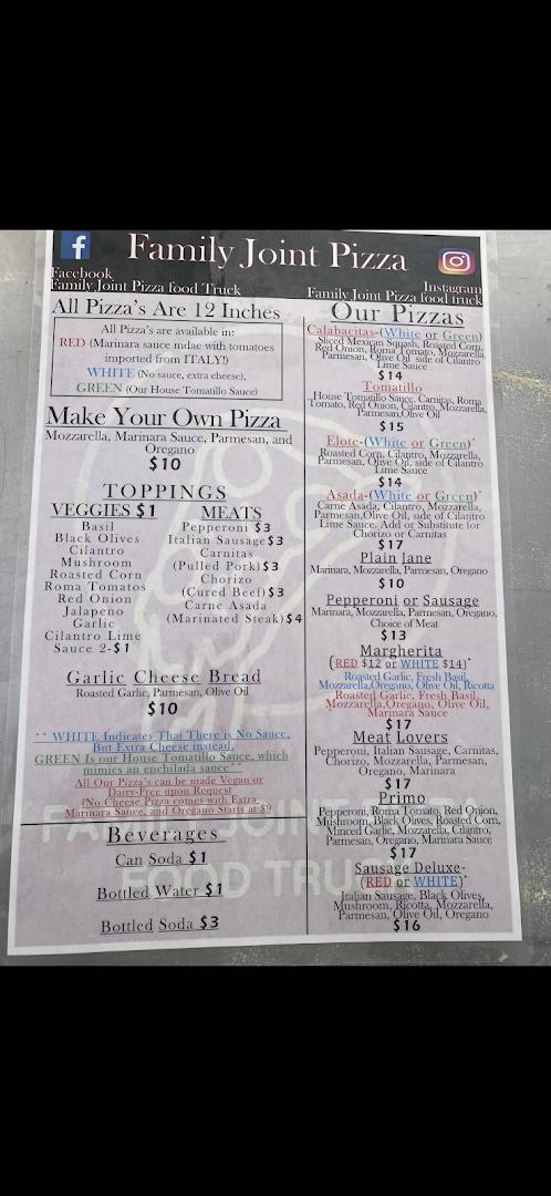Family joint pizza